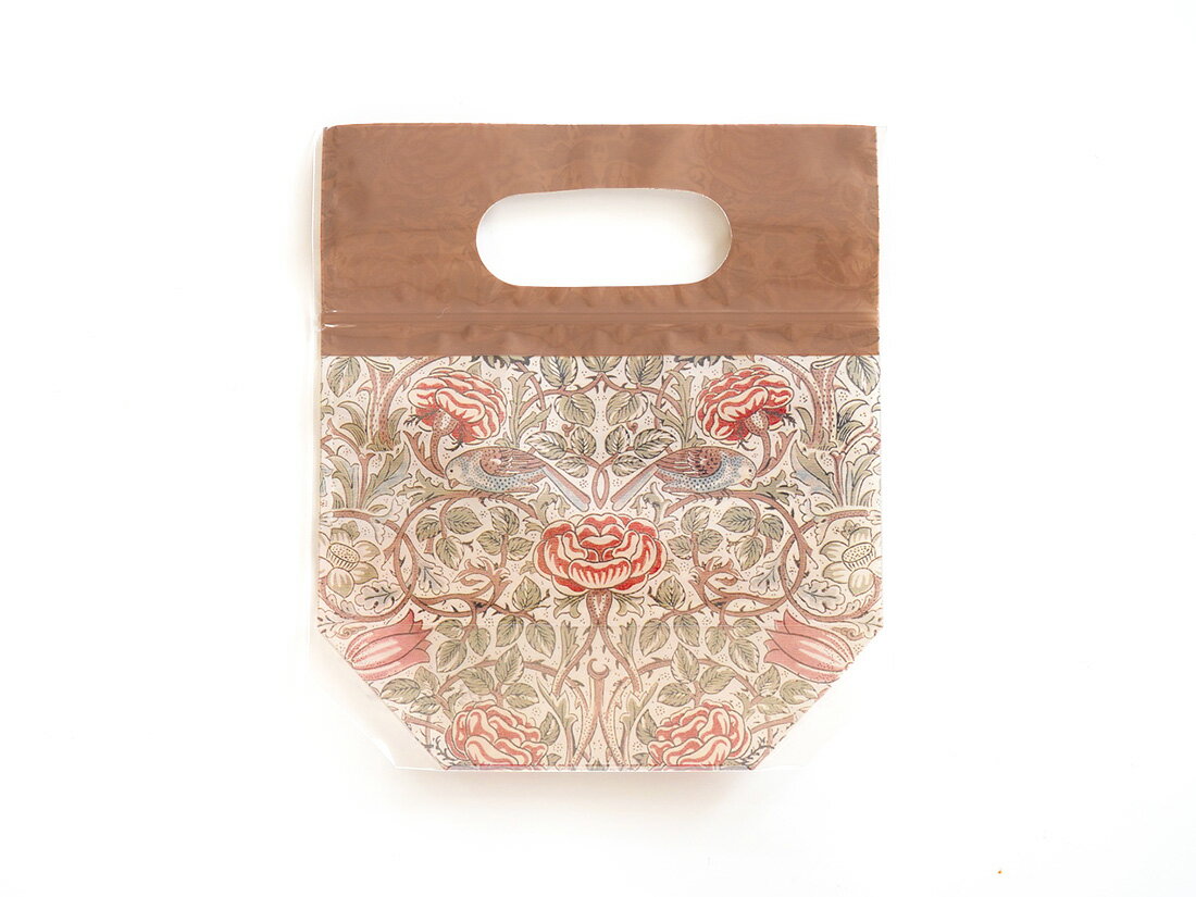 【少量販売】 cotta ジッパーバッグ ウィリアム・モリス柄 バラ S