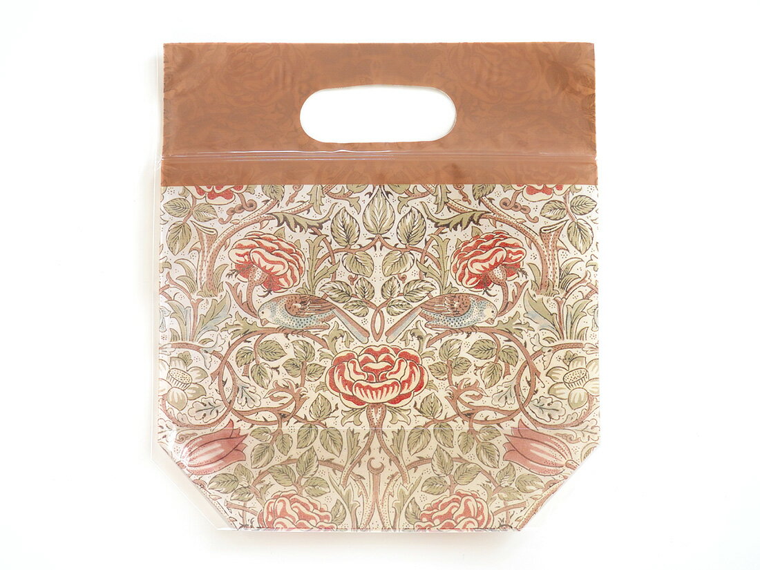 【少量販売】 cotta ジッパーバッグ ウィリアム・モリス柄 バラ M