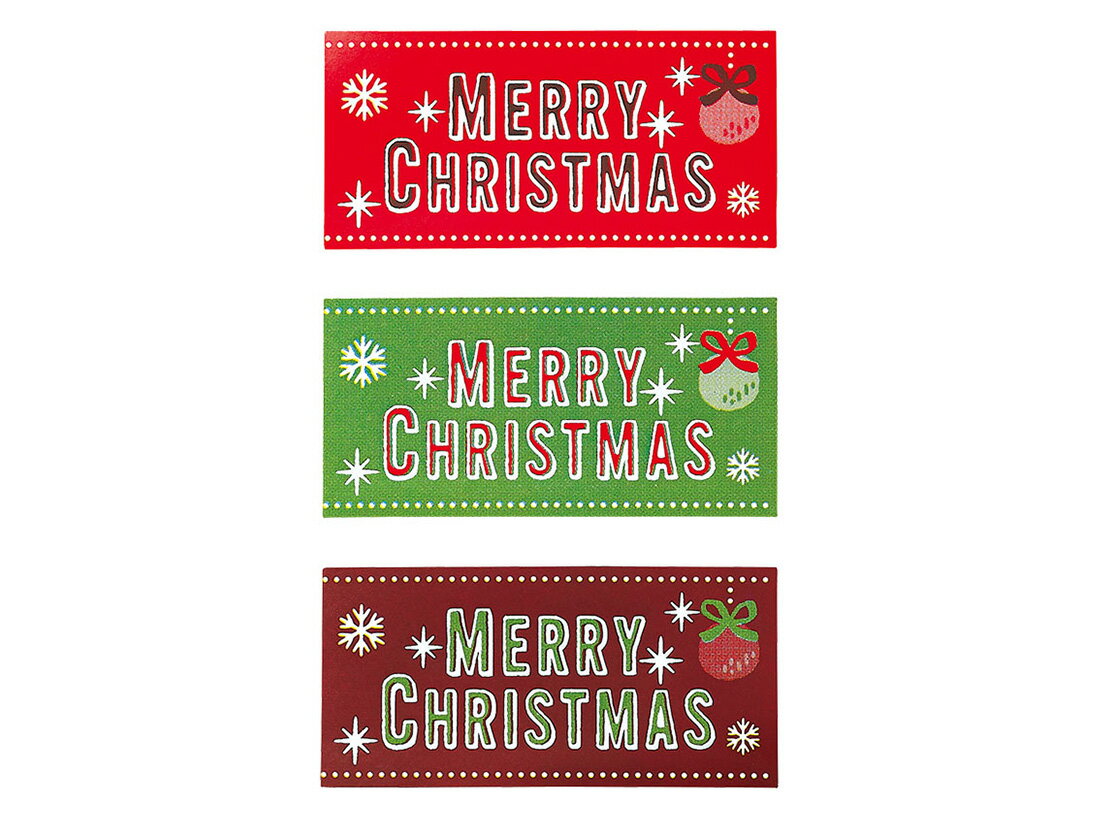 1購入あたりの内容量：1袋［規格］23×47mm［素材］光沢紙［機能・特徴］銀箔を散りばめた3色アソートのクリスマスシールです。リボンと組み合わせたり、袋の口留めにもオススメです。1束27枚入（9枚×3シート）です。　［一個当たり］23×4...