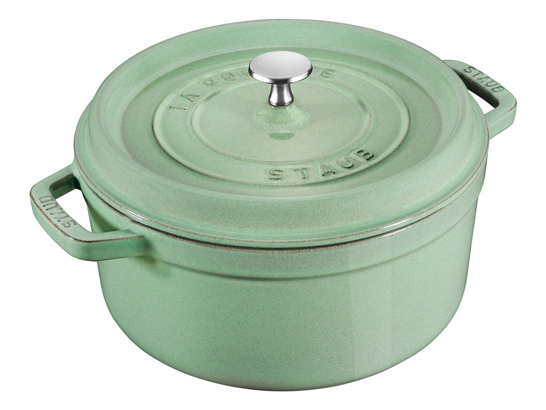 STAUB ピコ・ココット ラウンド 22cm セージグリーン 2.6L