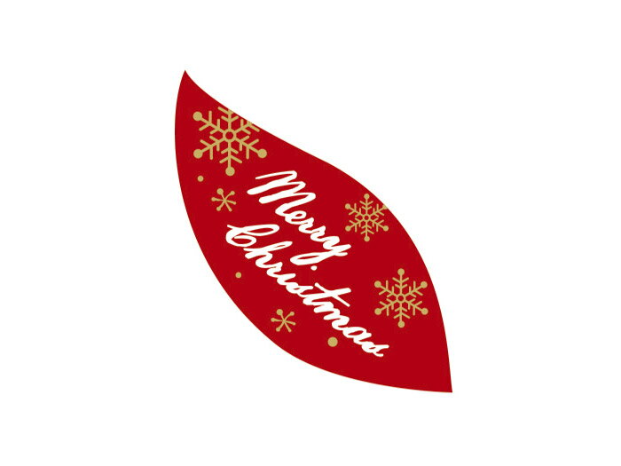 【少量販売】ケーキピック クリスマスリーフ 5枚