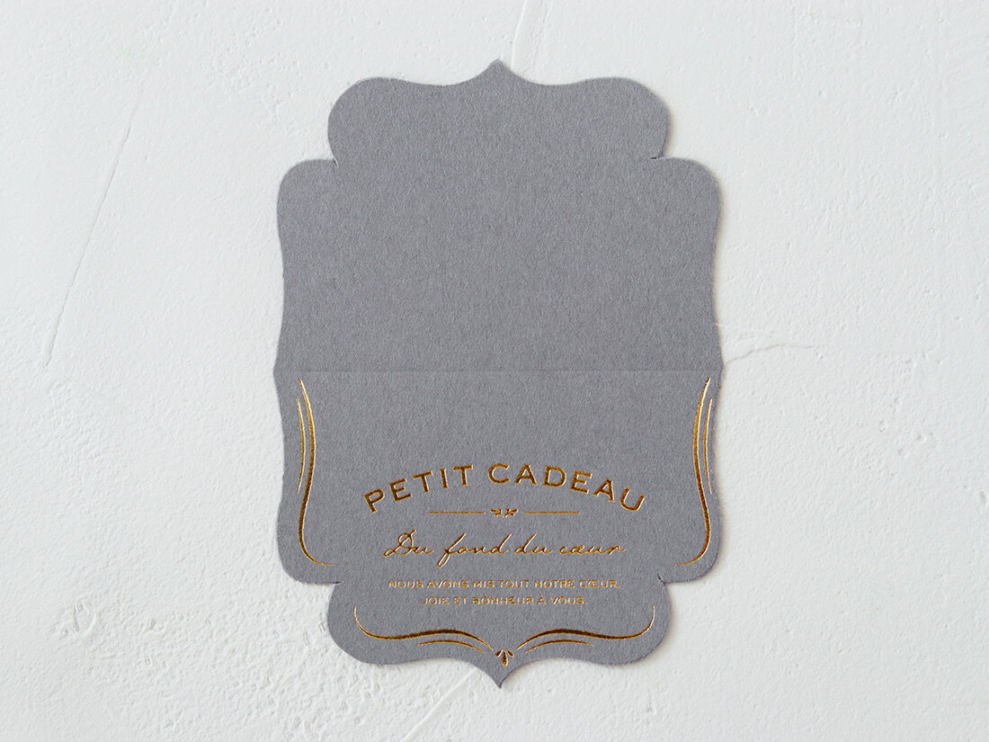 cotta ペーパーヘッダー アンティークフレーム グレー(10枚入)