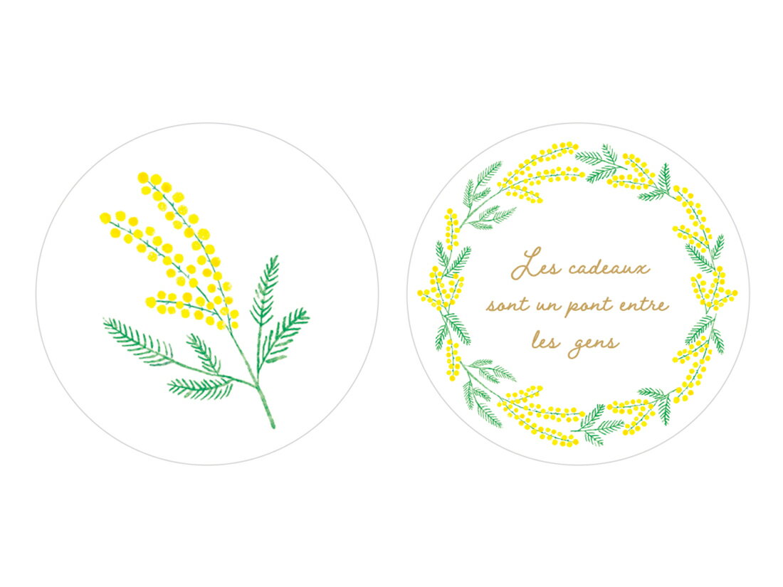 cotta 半透明シール ミモザ 10シート...