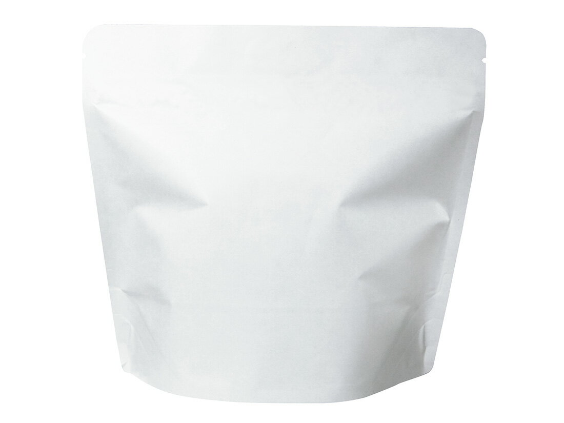 【少量販売】チャック付きスタンド袋 100g インナーバルブ付 白 1枚
