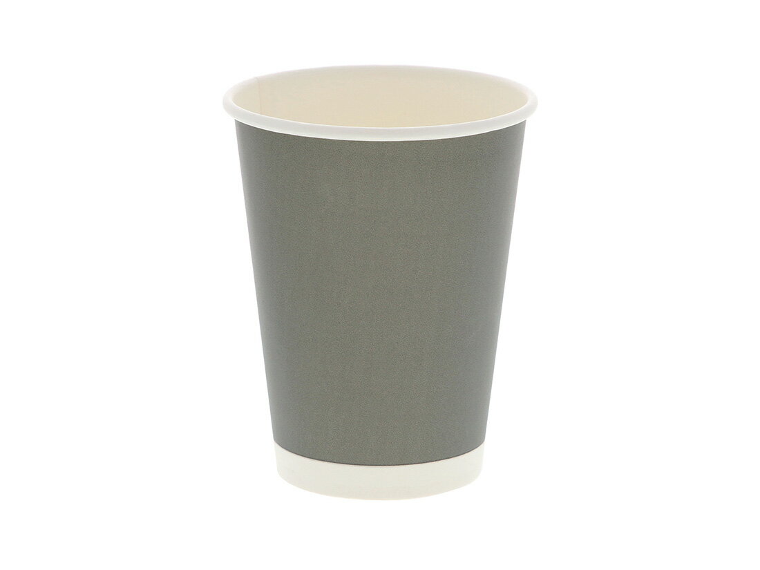 Paper Cups - Hペーパーカップ 12 ライトグレー アイスホット用口径90 50個