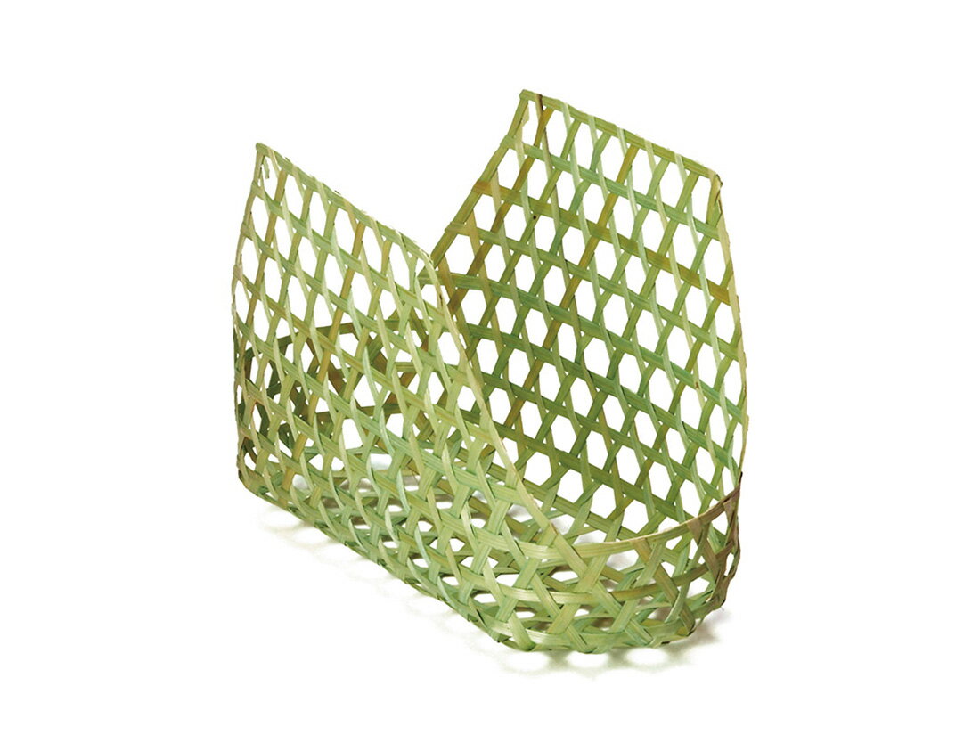 【少量販売】カゴ 六ツ目バッグ篭 S 緑 1個