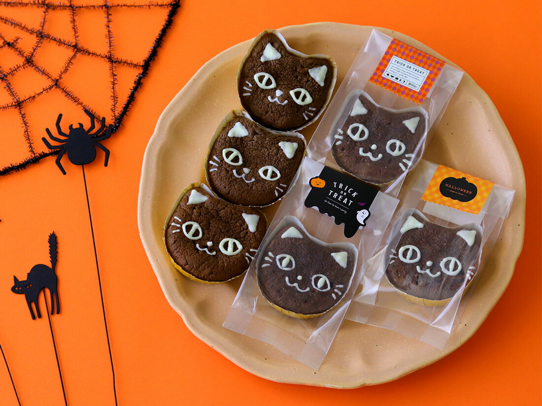 【送料無料】cotta手作りキット　ハロウィンねこ ガトーショコラ ラッピング付き ケーキキット お菓子キットのサムネイル