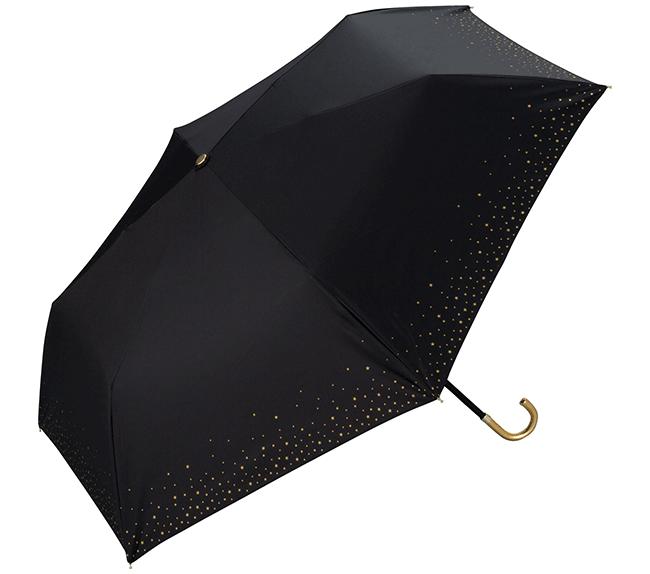 WPC　日傘・遮光リムスター mini ブラック可愛くて上品で軽い 良コスパの日傘 雨傘としてもOK