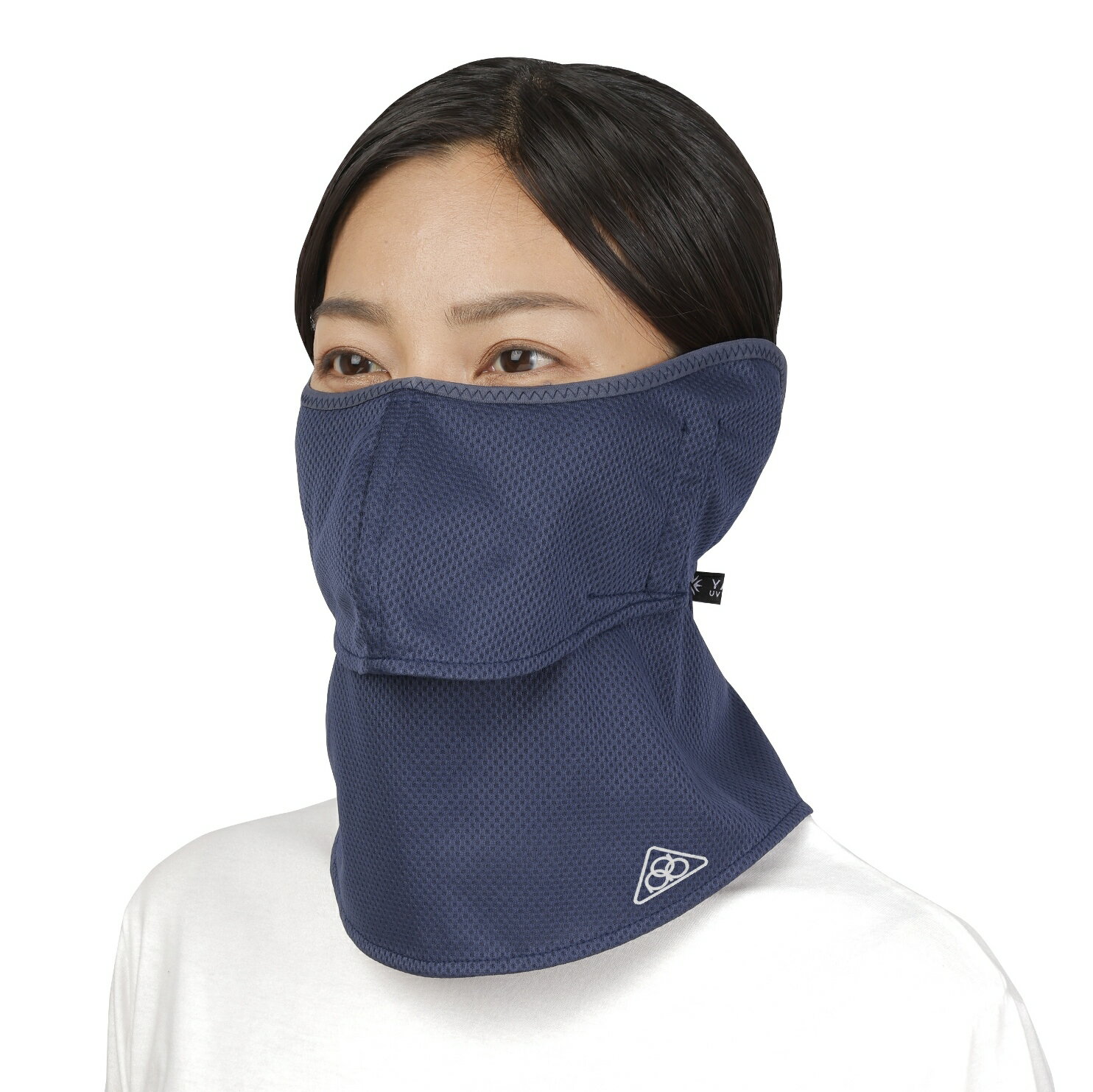 テニスフェイスカバー　耳カバー付き6枚 UVカットマスク ヤケーヌフリル耳カバー付 （スポーツタイプ/耳カバー