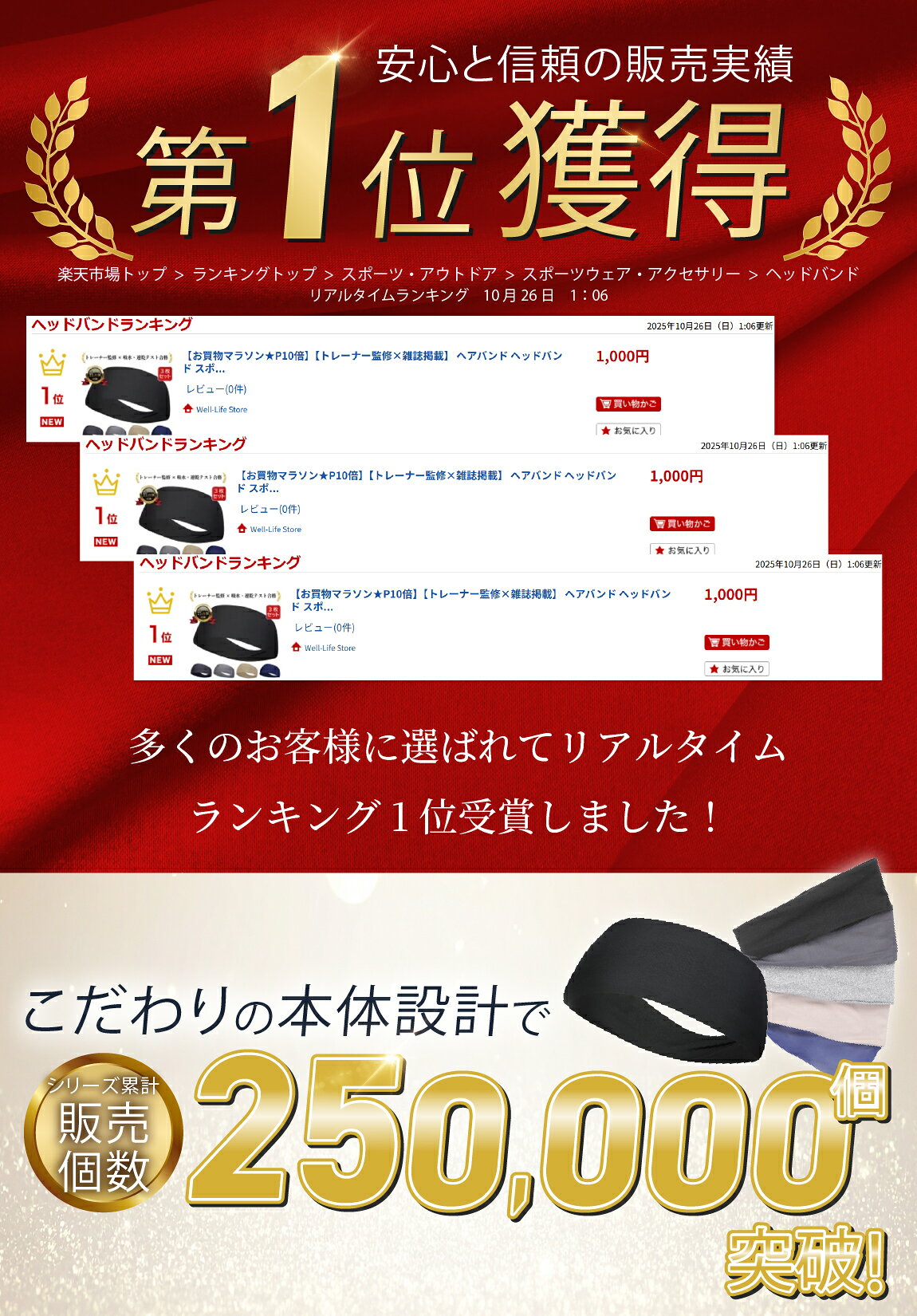 ＼楽天ランキング1位／ 【トレーナー監修×雑誌掲載】 ヘアバンド ヘッドバンド スポーツヘアバンド 3枚セット メンズ 吸水速乾 バンダナ 汗止め 洗顔 スポーツ ヘアターバン 仕事 運動 バンダナ スポーツ サッカー 野球 テニス 汗 頭 額 送料無料 (2)