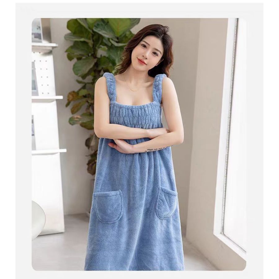 着るタオル バスローブ レディース タオル地 速乾 育児 夏用 部屋着 ホテル ママ 乾きやすい もこもこ ワンピース パイル ロング おしゃれ ヘアタオル ヘアドライタオル 2