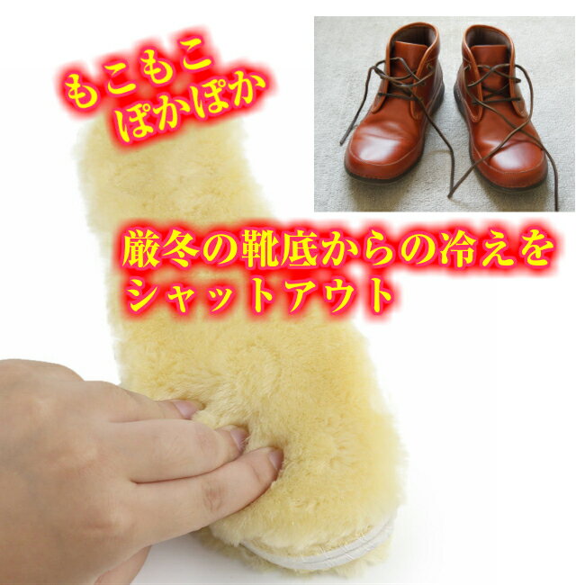 あったか ファー インソール 2足セット もこもこ 防寒 人工皮毛 ファイクファー ブーツ スニーカー ボア 送料無料