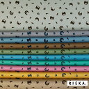 くまみずたまmini 国産オックス/ブロード/シーチング/ダブルガーゼ/ローン/11号帆布 RIEKA(動物柄/アニマル柄/水玉模様/ドット/熊/かわいい/おしゃれ/手芸生地/入園入学/雑貨小物)