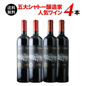【送料無料】五大シャトー醸造家ワイン4本セット（赤4本）送料無料【ワインセット】【ワイン ギフト】【母の日】