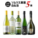 ワインセット 白泡 送料無料 36か月長期熟成カヴァ&金賞白入り!ソムリエ厳選ワイン5本セット