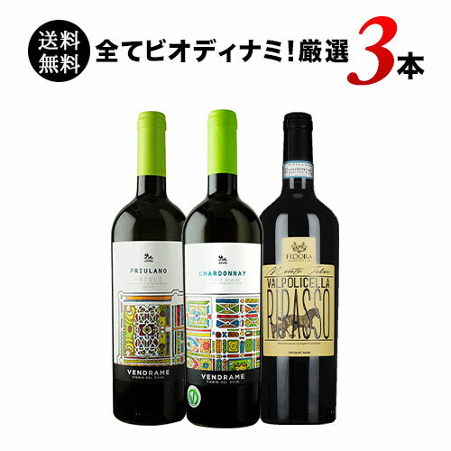 【送料無料】全てビオディナミの厳選ワイン3本セット（赤ワイン1本・白ワイン2本） 送料無料 「2/7更新」【ワインセット】【ワイン ギフト】【母の日】