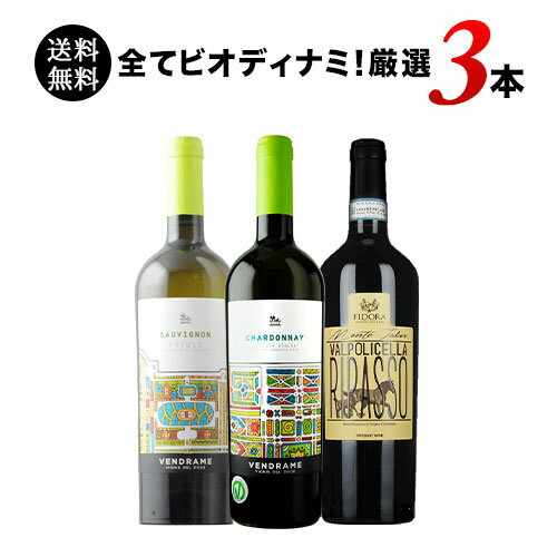 【送料無料】全てビオディナミの厳選ワイン3本セット（赤ワイン1本・白ワイン2本） 送料無料 「5/16更新」【ワインセット】【ワイン ギフト】【父の日 お中元】