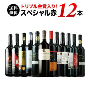 【送料無料】10周年記念特別セット!トリプル金賞入り 全て金賞受賞スペシャル赤ワイン12本セット 第3弾 送料無料 赤ワインセット【ギフト・プレゼント対応可】【ギフト ワイン】【ソムリエ】【楽ギフ_のし】【お中元】