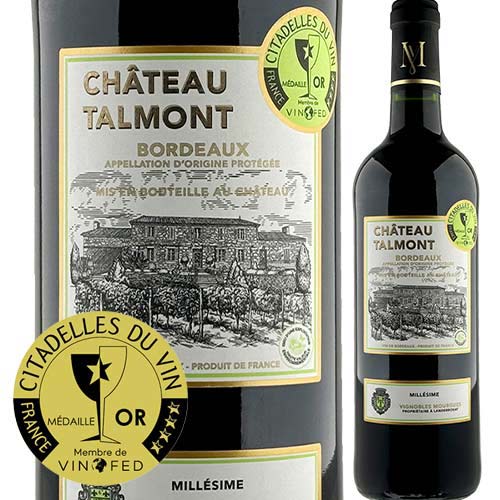 シャトー・タルモン 2022年 フランス ボルドー 赤ワイン フルボディ 750ml【ワイン ギフト】 wsommelier-10025072 ワインショップソムリエ パッケージ画像