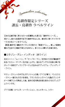 ギフトセット 島耕作35周年限定 課長・島耕作 ラベルワイン（コラゾン・デル・インディオ）赤ワイン 750ml【ギフト ワイン】【ギフト・プレゼント】【ソムリエ】【家飲み】【母の日】