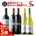 【全品ポイント5倍 ※〜7/31 23:59】 ワインセット 送料無料 金賞ボルドーと五大シャトー醸造家ワイン5本セット(赤ワイン3・白ワイン2)「7/11更新...