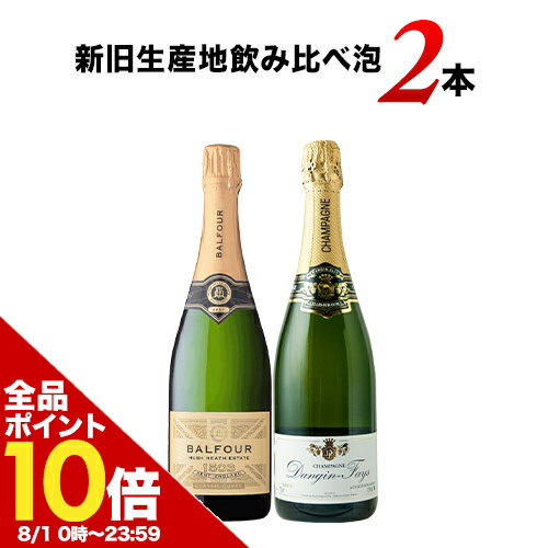 【エントリ＆抽選で最大100％PTバック ※5/25 0時～23:59】 新旧生産地飲み比べ泡2本セット スパークリングワインセット「3/14更新」【12本単位で送料無料】【ワインセット】【ワイン ギフト】【父の日 お中元】