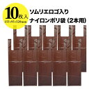 ワインショップソムリエロゴ入りナイロンポリ袋(2本用)10枚セット【ワイン ギフト ソムリエ厳選】
