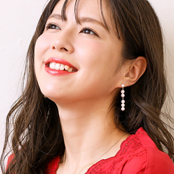 【12%OFFクーポン発行中★】あこや真珠 〜Carina（カリーナ）〜 スタッド　お団子ジャラパールピアス ホワイト系 5.5-6.0mm A〜BB〜CB〜C K18YG/K14WG [★イヤリング変更可] [n4]（真珠ピアス パール パーティー カジュアル 普段使い）