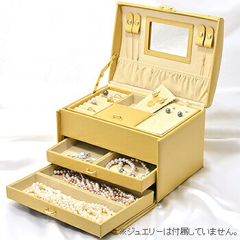 [ネコポス発送不可] 鍵付きスクエアバニティ宝石箱（大） オレンジ （他カラーは廃色） [n4]（ジュエリーボックス　ジュエリーケース）（ピアス リング ブレスレット小物 収納）