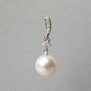 《LUXE》 あこや真珠 ペンダントトップ 9.0-9.5mm K18WG/YG 星 パールネックレス