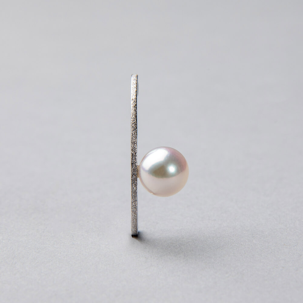 Rakuten - Arrow あこや真珠 ピアス 7.5-8.0mm K10WG (片耳) パールピアス 普段使い カジュアル