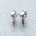 《TOP Quality》オーロラ花珠真珠 イヤリング 8.0-8.5mm K14WG パール 鑑別書付き 冠婚葬祭 フォーマル