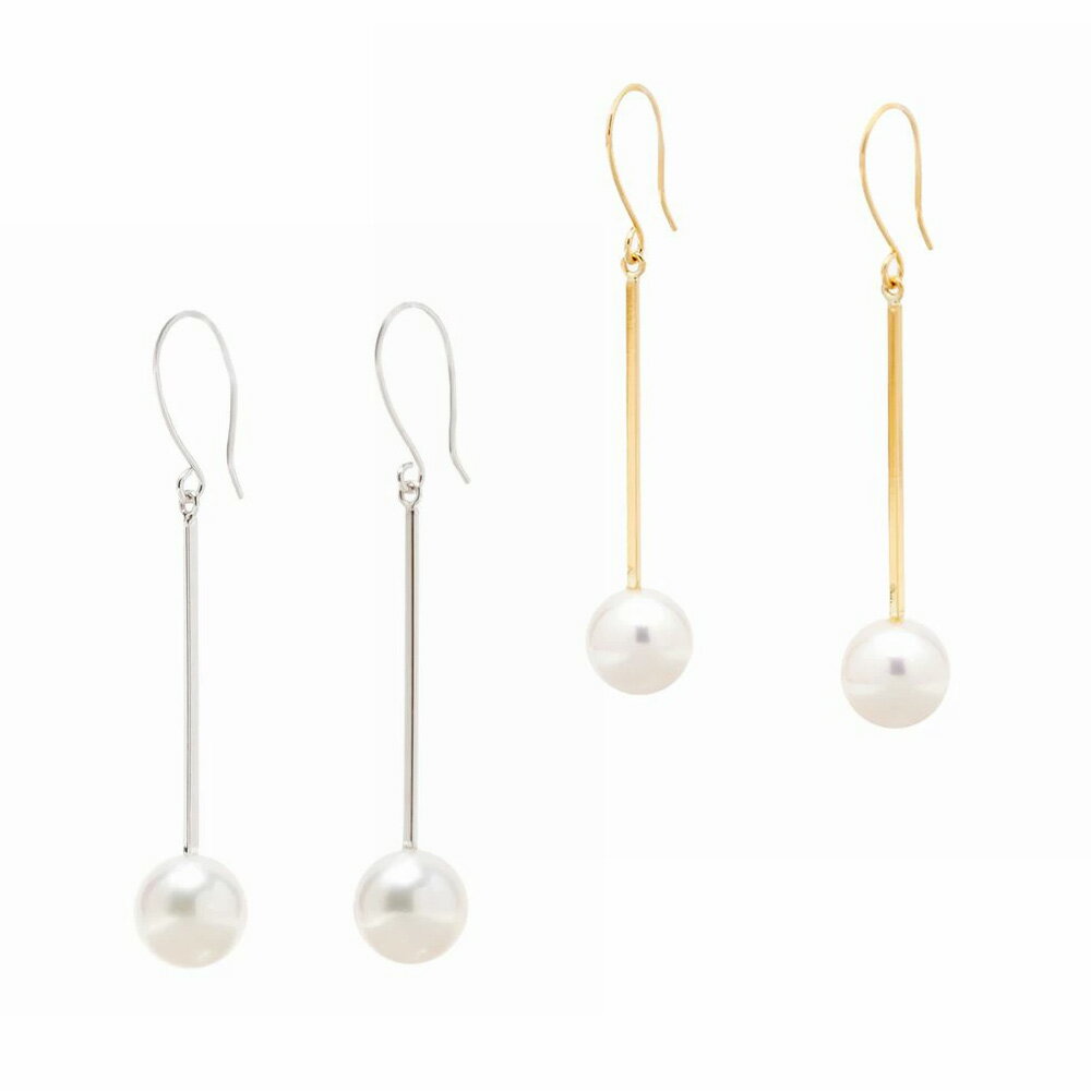 《enSTYLE》あこや真珠 ピアス ホワイトピンク 7.0-7.5mm ラウンド K18WG/K18YG [n3]パールピアス パールピアスのサムネイル
