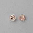 K18PG ピアスキャッチ シリコンダブルロック 3ペアセット売り(両耳分×3)【ネコポス発送限定】 ピンクゴールド 18k 18金