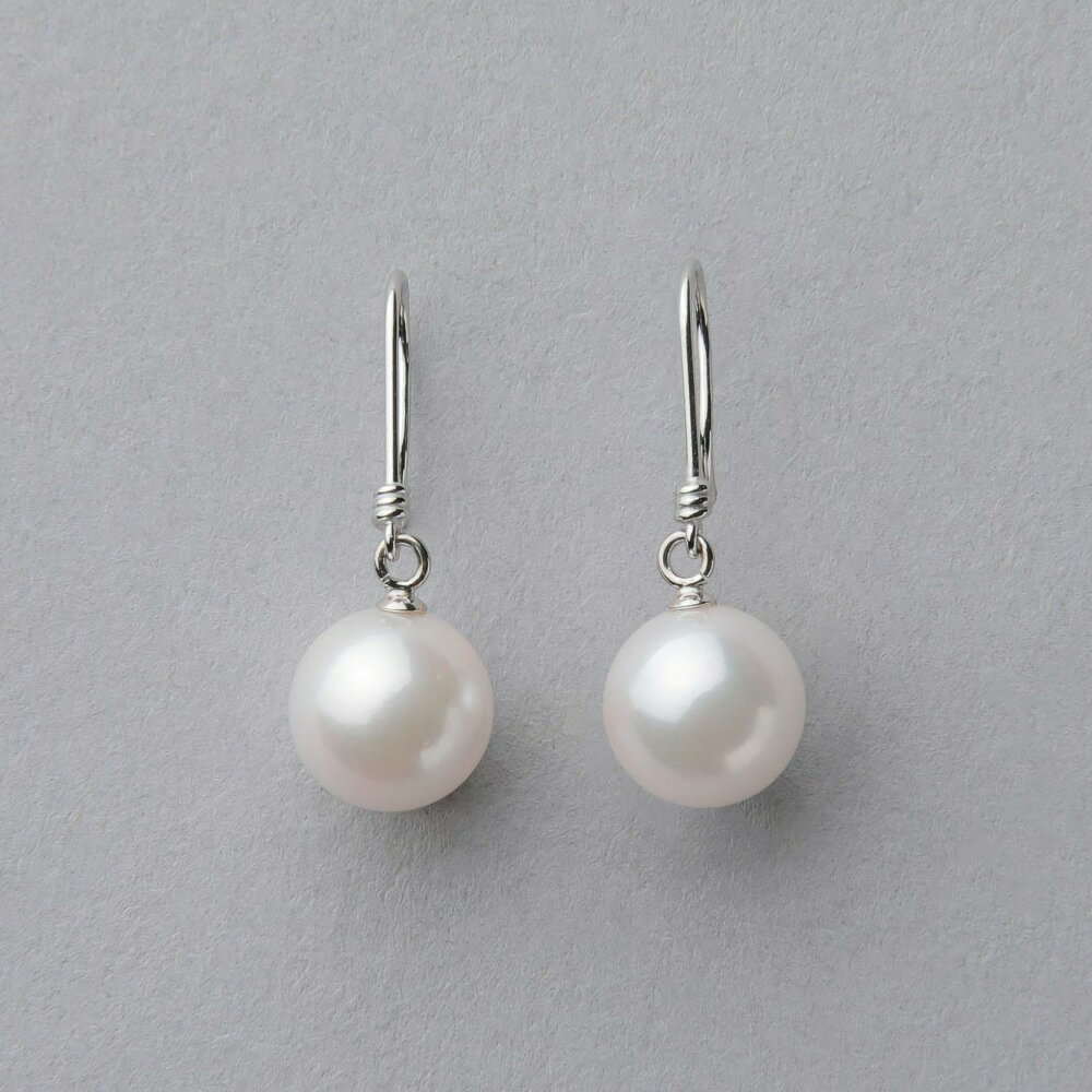 【WEB限定】【クリアランス価格】あこや真珠 フックピアス 7.5-8.0mm BBB K14WG K18パール 揺れる 普段使い カジュアル