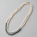 あこや真珠 ロングネックレス 6.0mm-7.0mm ツートン パールネックレス 普段使い 結婚式