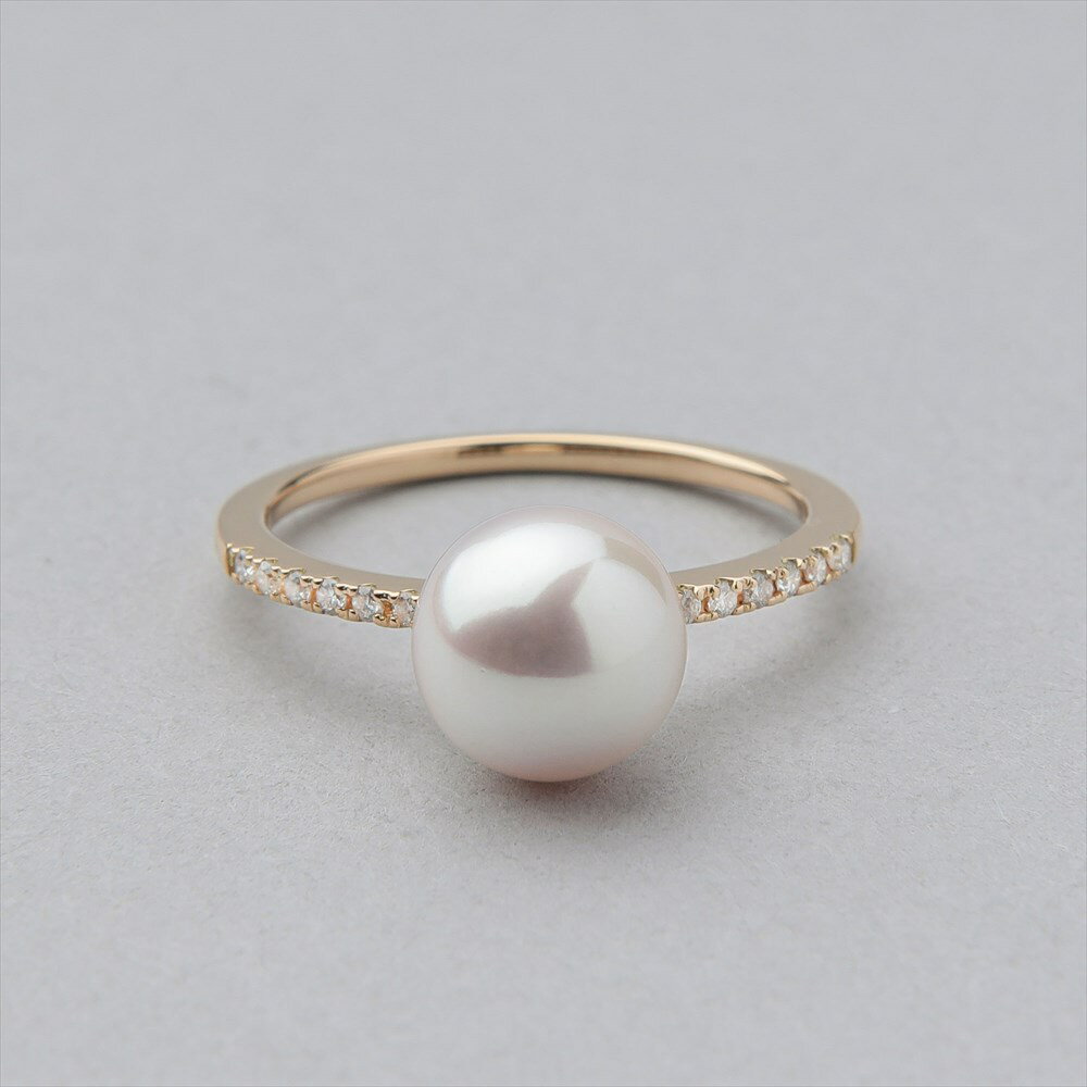 《PREMIUM》オーロラ花珠真珠 リング 8.0-8.5mm K18YG -Premium- パールリング フォーマル 冠婚葬祭のサムネイル