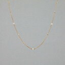 《enSTYLE》 淡水真珠 ステーションネックレス 2.5-3.0mm K10YG パールネックレス 普段使い カジュアル 重ね付け