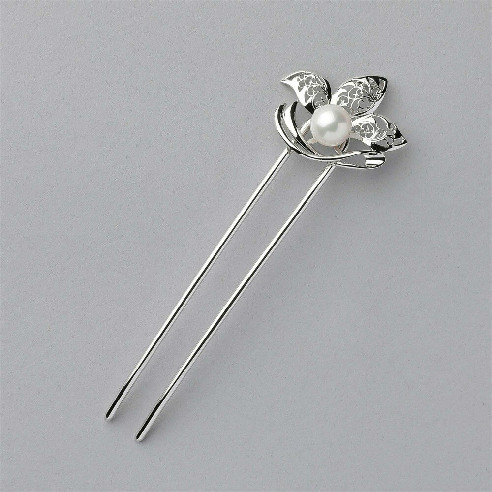 淡水真珠 かんざし(簪) 11mmUP 唐草 パールかんざし 和装 まとめ髪 ヘアアクセサリー フォーマル 普段使い カジュアル