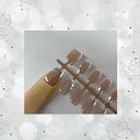 デザイン付き ピンクベージュマグネットネイル(Nail-chip 06)