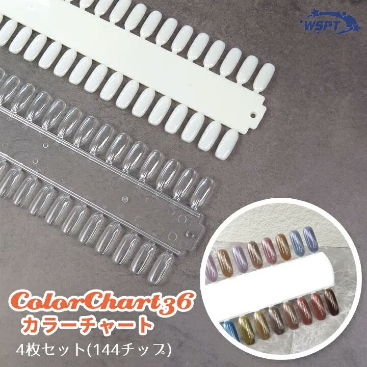 カラーチャート 36色　4枚セット　クリア／ナチュラル