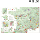 【送料無料】_DE LONG ポスター フランス ワイン地図 産地マップ 914×610mm USポスターサイズ 折り目なし DC【RCP】 沖縄/離島 不可