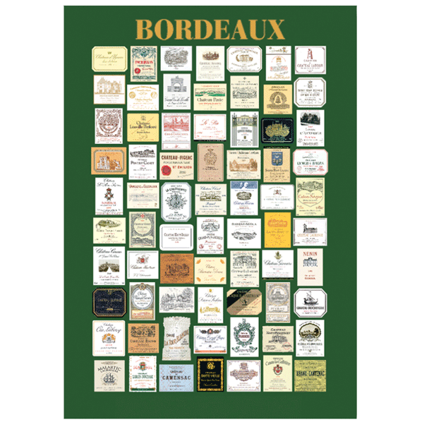 【送料無料】_折り目なしポスター ボルドー ワインラベル 80x60cm エチケット グランヴァン 【RCP】