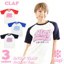 【ネコポス対応】【clap】クラップ【3色】SNOW CLAP Raglan Tee フィットネス ウェア スポーツ ウェア トレーニング ウェア レディース ダンス エアロ トップス 半袖 ラグラン袖 Tシャツ コットン その1