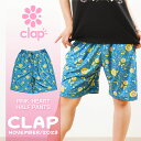 【送料無料】【clap】クラップ flower clap HALF PANTS フィットネス ウェア スポーツ ウェア トレーニング ウェア レディース ダンス エアロ パンツ ストレッチ ハーフ ドライ 可愛い 日本製