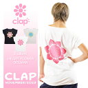 【ネコポス対応】【clap】クラップ【3色】HEART FLOWER CLAP DOLMAN フィットネス ウェア スポーツ ウェア トレーニング ウェア レディース ダンス エアロ トップス ドルマン コットン