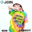 JOIN. ジョイン 3サイズ GROOVY Tシャツ レディース メンズ ユニセックス ダンス エアロ トップス 半袖 コットン タイダイ染め(4)