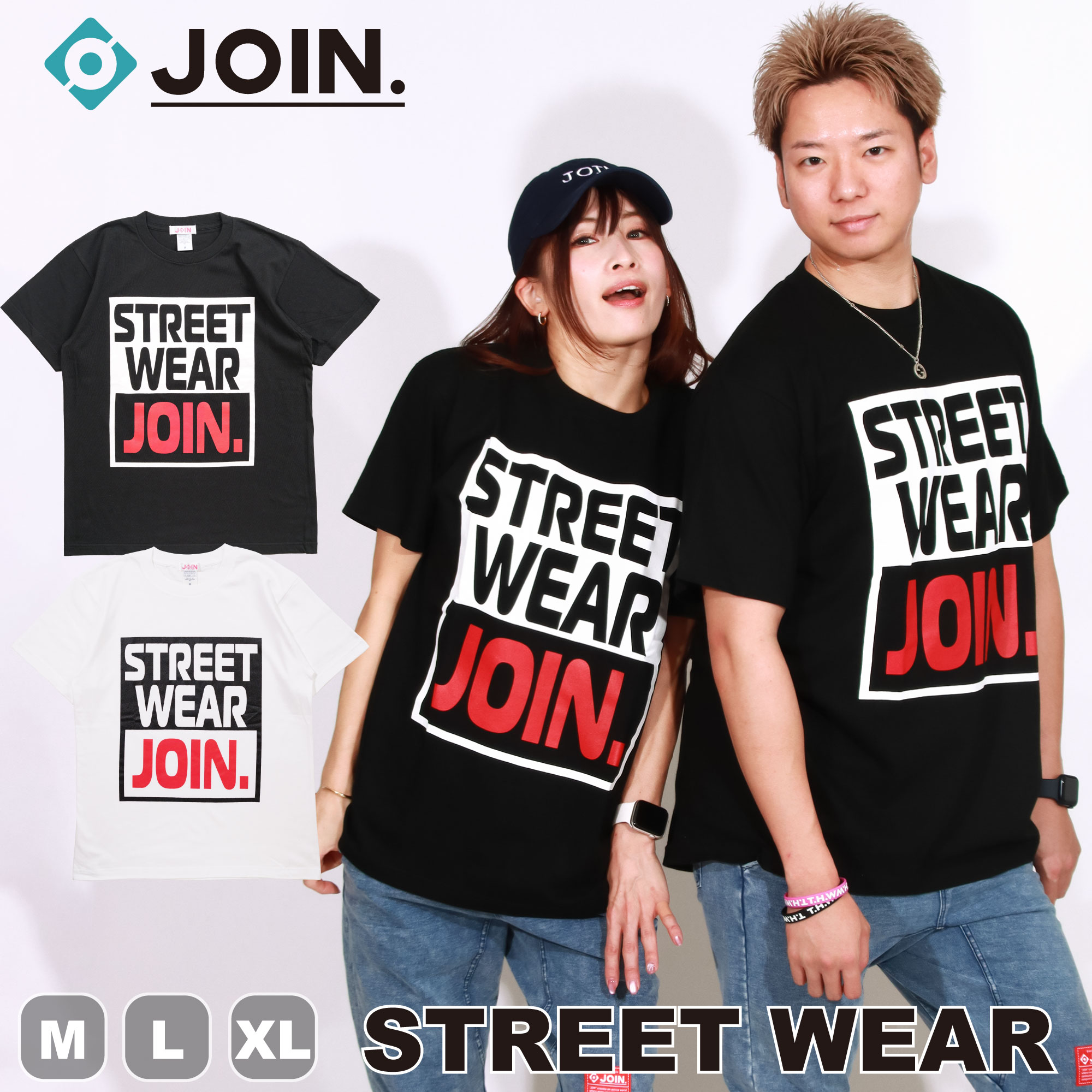 樂天商城 - フィットネスウェア 【JOIN.】 ジョイン 【2色×3サイズ】 STREET WEAR JOIN. Tシャツ レディース メンズ ユニセックス トップス ダンスウェア トレーニングウェア ZUMBAなどのダンスに エアロ コットン 半袖 インストラクター愛用