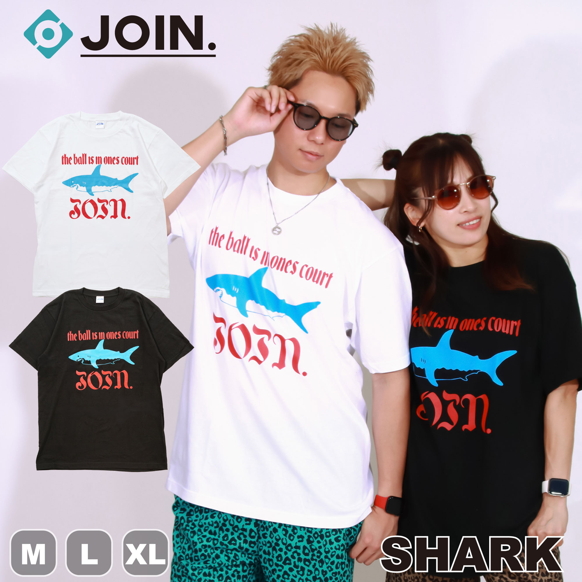 フィットネスウェア 【JOIN.】 ジョイン 【2色×3サイズ】 SHARK Tシャツ レディー...