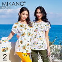 MIKANO ミカノ 全2色 サイドフラワーレース切替エアリーTシャツ スポーツ フィットネスウェア トレーニングウェア レディース トップス フリーサイズ MIKALANCE vol,70 ミカランセ 日本製(4)